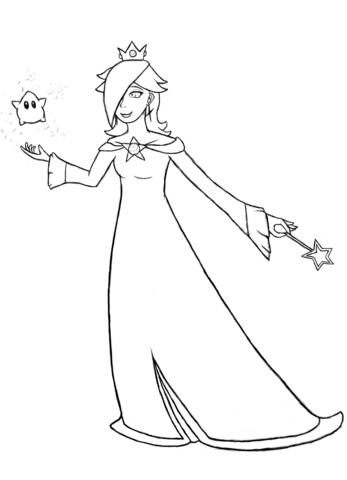 Mario Bros. Rosalina Coloring Page